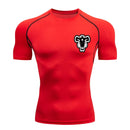 Camiseta de Compressão Bull Print Masculina – Secagem Rápida, Performance Atlética e Conforto Absoluto