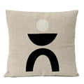 Black Geometric Pillow Cover Home Decor Arch Line Boho Bohemia Throw Pillow Case Modern Living Room Decorative Sofa Cushion