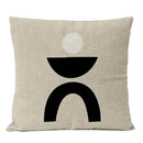 Black Geometric Pillow Cover Home Decor Arch Line Boho Bohemia Throw Pillow Case Modern Living Room Decorative Sofa Cushion