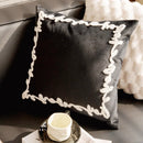 French Retro Waist Cushion Cover 45x45 Bow Embroidery Black and White Striped Throw Pillow Case Living Room Bed Sofa Home Decor