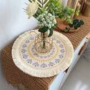 Round Placemat Table Non-Slip Jute Mats for Dining Table Decoration Accessories Kitchen Placemats Coffee Coasters Party Dinner