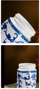 Ceramic Water Glasses Porcelain Insulated Cup Enamel Chinaware Thermos Mug Pottery Heat Preservation Portable Busine Capacity ML