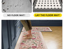 Carpet for Kitchen Floor Mat Pvc Leather Waterproof Non-slip Foot Mats Oil-proof Long Rug Spring Flower Home Decoration Rugs