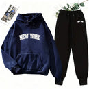 2025 New Women's Matching Set Hooded Sweatshirt and Jogger Pants Casual Streetwear Outfit Fall Winter Lounge Female Wear Hoodie