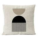 Black Geometric Pillow Cover Home Decor Arch Line Boho Bohemia Throw Pillow Case Modern Living Room Decorative Sofa Cushion