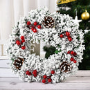 30CM Christmas Decoration Garland Front Door Window Decoration Christmas Wreath Pendant Ornament Navidad New Year Party Supplies