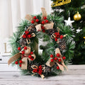 30CM Christmas Decoration Garland Front Door Window Decoration Christmas Wreath Pendant Ornament Navidad New Year Party Supplies
