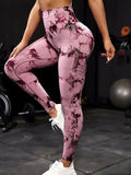 Legging Tie Dye Feminina – Cintura Alta, Efeito Levanta Bumbum, Compressão Abdominal e Design Seamless para Treinos