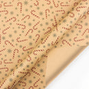 Retro Single-sided Wrapping Paper Kraft Christmas New Year Gift Packaging Paper DIY Craft Paper for Party Birthday Holiday