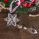 10pcs Christmas Snowflake Ice Pendants Xmas Tree Hanging Ornaments Navidad Home Decoration Winter New Year Party Supplies Natal