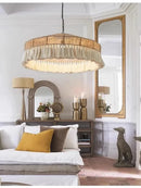 Nordic LED Chandelier Chandelier With Tassels For Bedroom Living Room Kitchen Shop Handmade Rustic Pendant Lamps