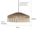 Nordic LED Chandelier Chandelier With Tassels For Bedroom Living Room Kitchen Shop Handmade Rustic Pendant Lamps