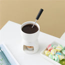 Ceramic Chocolate Fondue Pot Tea Light Porcelain Melting Pot Butter Warmer for Kitchen Candy Dessert Caramel Appliances