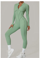 Yoga Suit Gym Set Women Training Sportswear Fitness Long Sleeved Sports Jumpsuit Women Push Up Female Workout Clothes Bodysuits