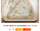 Carpet for Kitchen Floor Mat Pvc Leather Waterproof Non-slip Foot Mats Oil-proof Long Rug Spring Flower Home Decoration Rugs