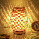 Simple Bamboo Woven Table Lamp Warm Bedroom Study Bedside Art Decorative Desktop Lighting