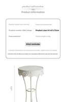 French Style Side Tables White Lace Sofa End Tables for Living Room Bedside Flower Stand Minimalist Balcony Plant Display Rack