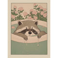 Japanese Bathroom Art Poster Cute Animals in Bathtub Canvas Printed Decorative Painting, Used for Bathroom Decoration, Frameless