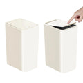 Bathroom Trash Can-10L Small Garbage Can with Press Top Lid for Toilet,Bedroom,Living Room – Plastic Wastebasket with Pop-up Lid