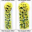90/80CM Artificial Violet Hanging Flower Vines Plastic Fake Flowers Wall Decor Plants Garland for Wedding Home Garden Decoration