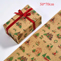 1PC Christmas Gift Wrapping Paper DIY Crafts Kraft Paper for Christmas New Year Party Packaging Decoration