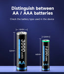 CITYORK 1.5V AA Li ion Rechargeable Battery 3000mWh 1.5 V AA Lithium ion Rechargeable Batteries With1.5V AA AAA Battery Charger