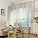 Pure White Shiny Silver Wire Stripe Tulle，Curtains for Living Room， Modern Simple Window Screen Bedroom Voile Blinds for windows