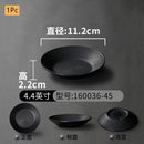Modern Dinner Set Plates and Dishes Not Easily Broken Melamine Plate Black Cutlery Soy Sauce Dish Kitchen Hotel Tableware