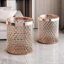 Luxury Trash Can Household Living Room Bedroom Trash Can Without Lid Large Capacity Lightweight Garbage Bin Waste Paper Basket