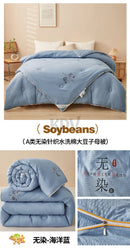 Class A Quality All-season Comforter Detachable Double-layer Bed Quilt with Zipper Soybean Fiber Warm Autumn Winter Quilt Core