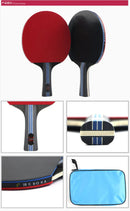 Table Tennis Racket Set with 5-ball Double Racket Beginner Training 2 Sets of Pen-hold and Backhand Racket
