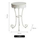 French Style Side Tables White Lace Sofa End Tables for Living Room Bedside Flower Stand Minimalist Balcony Plant Display Rack