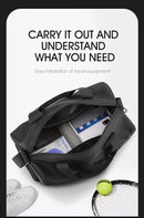 Solid Fitness Bags Zipper Large Capacity Oxford Travel Bags  Thickened Fabric High Capacity Waterproof Luggage Sports Bags