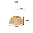 Japanese Bamboo Chandelier Chinese Style Rattan Woven Hanging Light Ceiling Lamp for Home Cafe Bar Decorate Restaurant Lighting