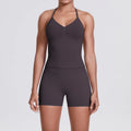 Yoga Shorts Sets Shockproof Sports Women Yoga Vest With Built In Bra Fitness Top Gym Beautiful Back Running Workout