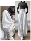 Sports Pants for Women Spring Autumn New Style High-waisted Slim Loose Wide-leg Versatile Casual Sweatpants