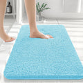 HAPIHAPPY New Chenille Bathroom Rug Mat Extra Soft Thick Absorbent Shaggy Bath Mats Non-Slip Machine Wash Dry Plush Bath Rugs