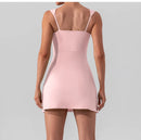 Fitness Suits Yoga Jumpsuits with Chest Pads Tennis Running Short Skirts Sportswear for Women Gym Sports Sets Workout Bodysuits