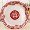 Thickened Enamel Tea Plates Saute Spicy Chicken Iron Porcelain Plates Soup Plate Fish Plates Fruit Flower Bowls Salad Bowl Ins