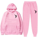 Sports Basketball Brand Sweatshirt Sweatpants Men Women 2 Pieces Sets Tracksuit Fashion Casual Hooded Sportswear Sudadera Hombre