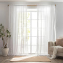 Home Decor White Tulle Sheer Curtains for Living Room Bedroom Dining Decor Window Semi Shading Treatment Voile Drape Luxury Door