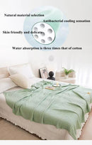 100% Bamboo Fiber Blanket Cooling Antibacterial Towel Quilt Summer Solid Color Bedding For Children Single Double Bed Blanket