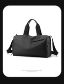 Solid Fitness Bags Zipper Large Capacity Oxford Travel Bags  Thickened Fabric High Capacity Waterproof Luggage Sports Bags
