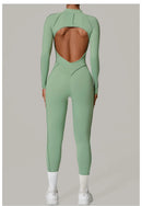 Yoga Suit Gym Set Women Training Sportswear Fitness Long Sleeved Sports Jumpsuit Women Push Up Female Workout Clothes Bodysuits