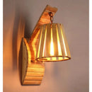 Modern Minimalist Fixture Bedside Decorative Hollow Idyllic Kitchen Wood Single Head Wall Lamp