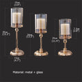 European style glass candle holder decoration light luxury home romantic candlelight dinner decoration