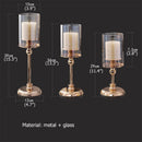 European style glass candle holder decoration light luxury home romantic candlelight dinner decoration