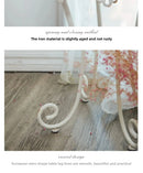 French Style Side Tables White Lace Sofa End Tables for Living Room Bedside Flower Stand Minimalist Balcony Plant Display Rack