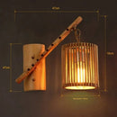 Modern Minimalist Fixture Bedside Decorative Hollow Idyllic Kitchen Wood Single Head Wall Lamp
