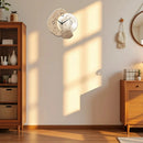 Modern Simple Silent Wall Clock, Moon Design - Quartz Movement, Wooden Material, for Bedroom, Living Room or Office Decoration